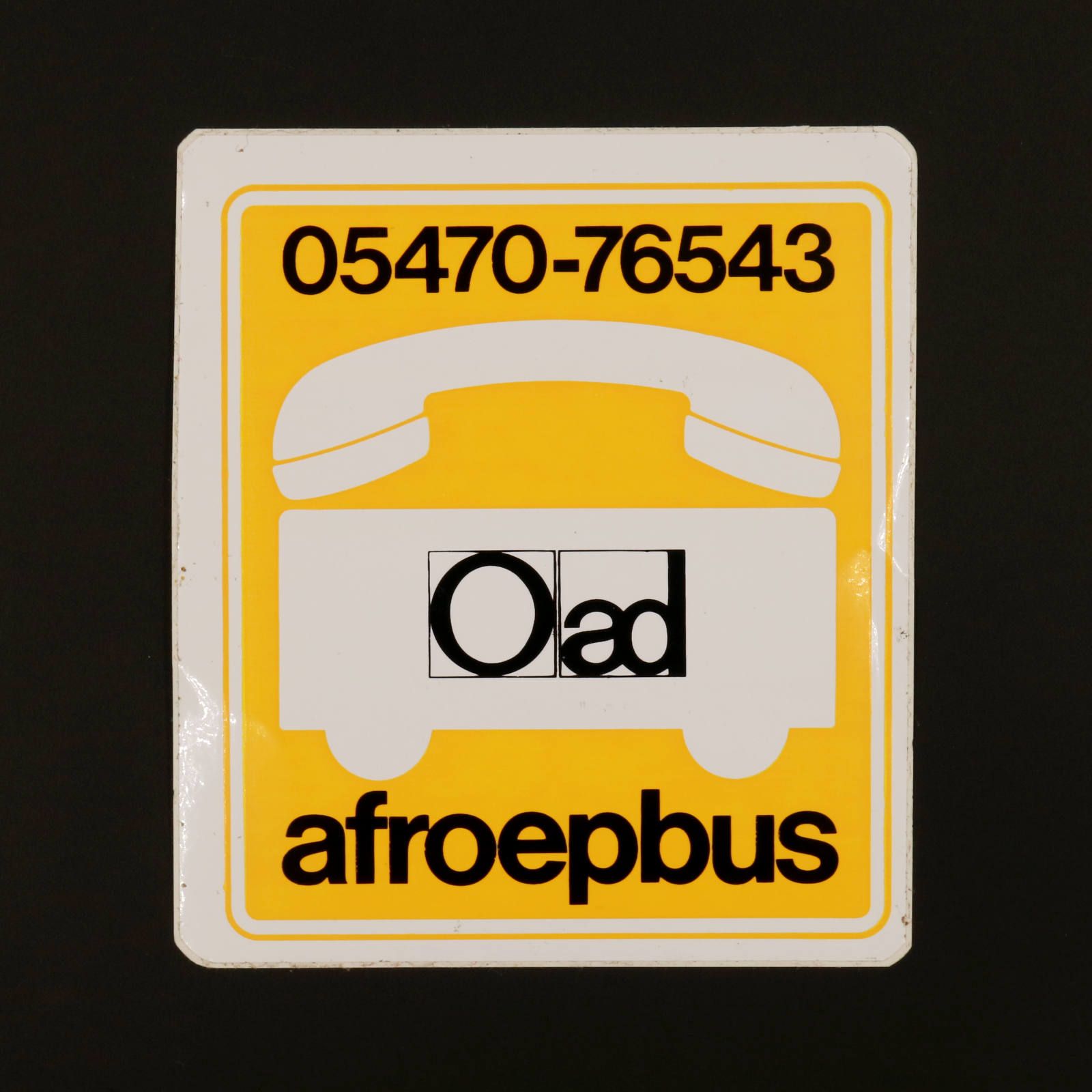 Oad afroepbus ヴィンテージステッカー オランダ
