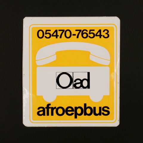 Oad afroepbus ヴィンテージステッカー オランダ