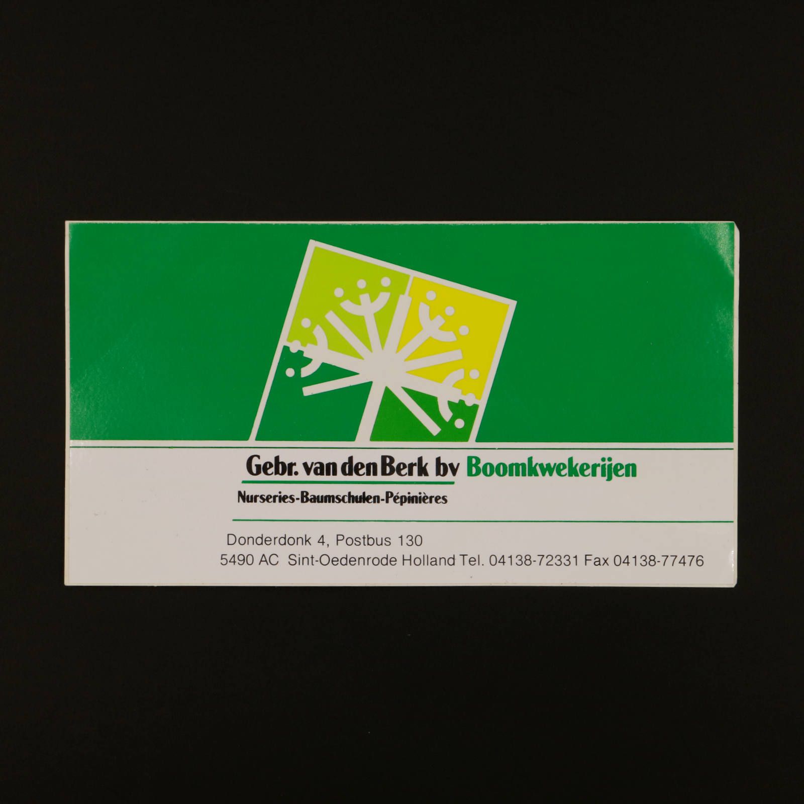 Nursries Baumschulen Pepinieres ヴィンテージステッカー オランダ