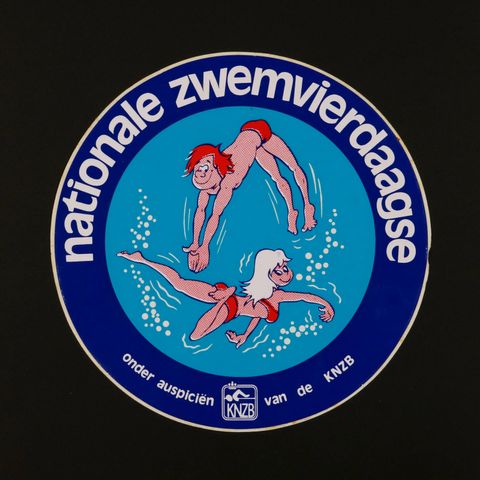 nationale zwemvierdaagse ヴィンテージステッカー オランダ