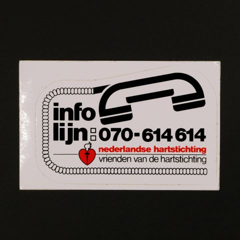 nederlandse hartstichting ヴィンテージステッカー オランダ
