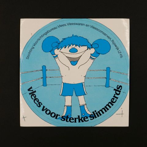 vlees voor sterke slimmerds ヴィンテージステッカー オランダ