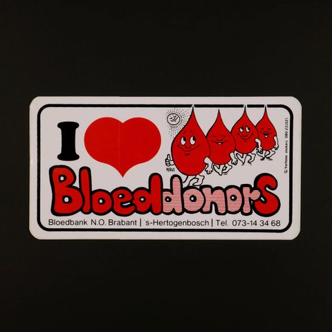 I Love Bloeddonors ヴィンテージステッカー オランダ