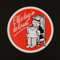 Elke dag in de Krant ヴィンテージステッカー オランダ