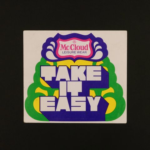 Mc Cloud TAKE IT EASY ヴィンテージステッカー オランダ