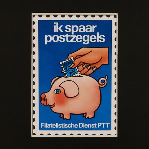 Filatelistische Dienst PTT ヴィンテージステッカー オランダ