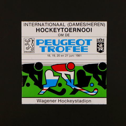 INTERNATIONAAL HOCKEYTOERNOOI PEUGEOT TROFEE ヴィンテージステッカー オランダ