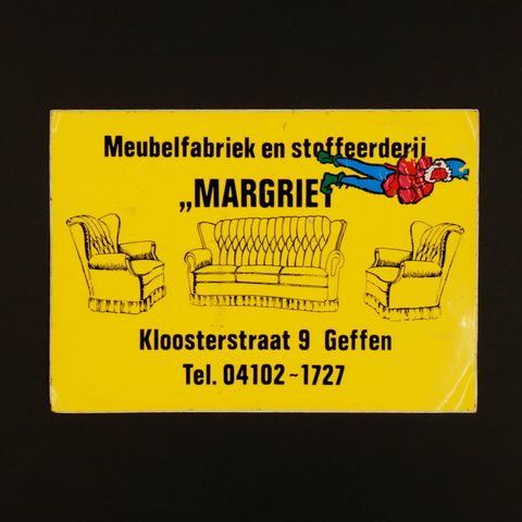 MARGRIT Meubelfabriek en stoffeerderii ヴィンテージステッカー オランダ