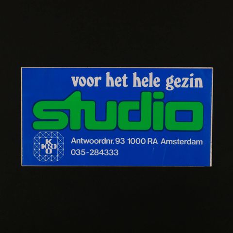 studio KRO ヴィンテージステッカー オランダ