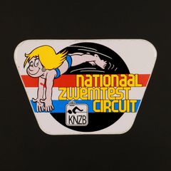 KNZB NATIONAAL ZWEMTEST CIRCUIT ヴィンテージステッカー オランダ