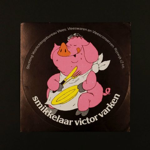 smikkelaar victor varken ヴィンテージステッカー オランダ