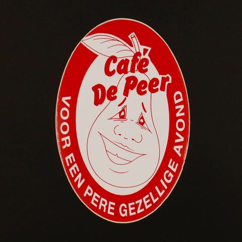 Caf? De Peer ヴィンテージステッカー オランダ