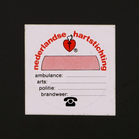 nederlandse hartstichting ヴィンテージステッカー オランダ