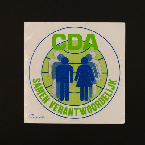CDA SAMEN VERANT WOORDELIJK ヴィンテージステッカー オランダ