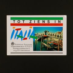 NATIONAAL ITALIAANS TOT ZIENS IN ITALIA ヴィンテージステッカー オランダ