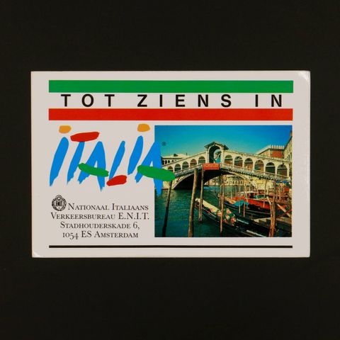 NATIONAAL ITALIAANS TOT ZIENS IN ITALIA ヴィンテージステッカー オランダ