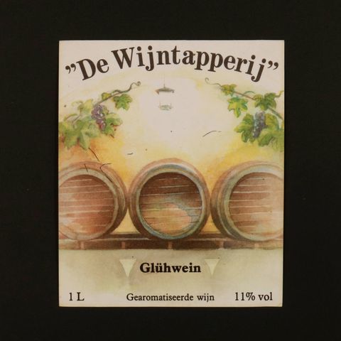 Gluhwein De Wijntapperij ヴィンテージステッカー オランダ