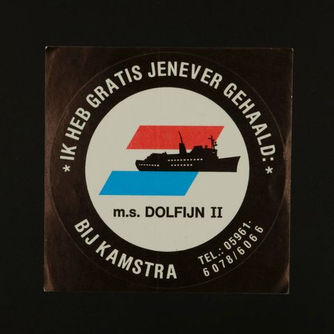 m.s.DOLFIJN II ヴィンテージステッカー オランダ