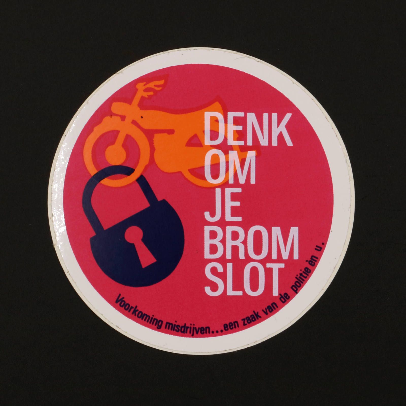 DENK OM JE BROM SLOT ヴィンテージステッカー オランダ