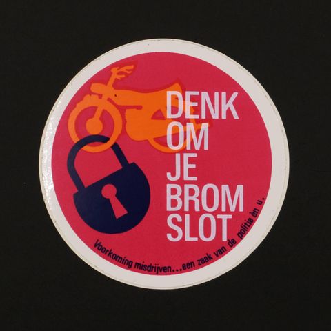 DENK OM JE BROM SLOT ヴィンテージステッカー オランダ