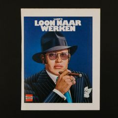 LIJST 3 LOON NAAR WERKEN ヴィンテージステッカー オランダ