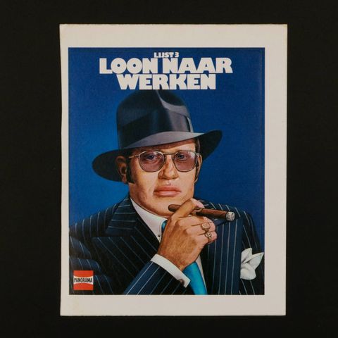 LIJST 3 LOON NAAR WERKEN ヴィンテージステッカー オランダ