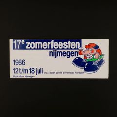 17e zomerfeesten nijmegen ヴィンテージステッカー オランダ