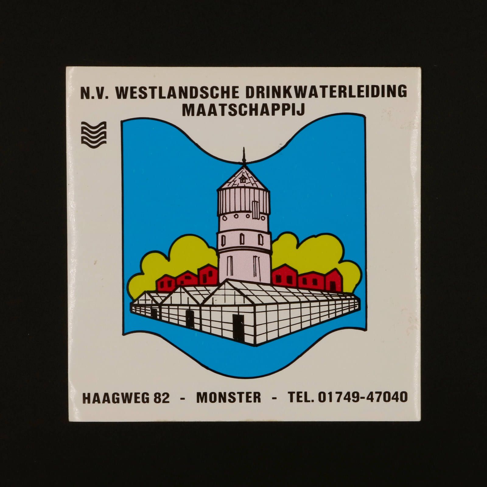 N.V. WESTLANDSCHE DRINKWATERLEIDING MAATSCHAPPIJ ヴィンテージステッカー オランダ