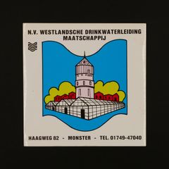 N.V. WESTLANDSCHE DRINKWATERLEIDING MAATSCHAPPIJ ヴィンテージステッカー オランダ