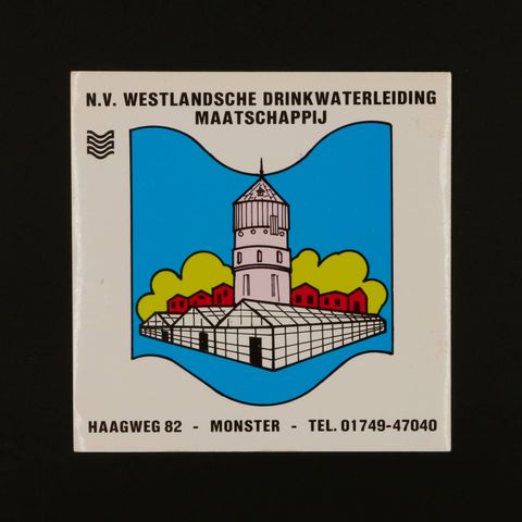 N.V. WESTLANDSCHE DRINKWATERLEIDING MAATSCHAPPIJ ヴィンテージステッカー オランダ