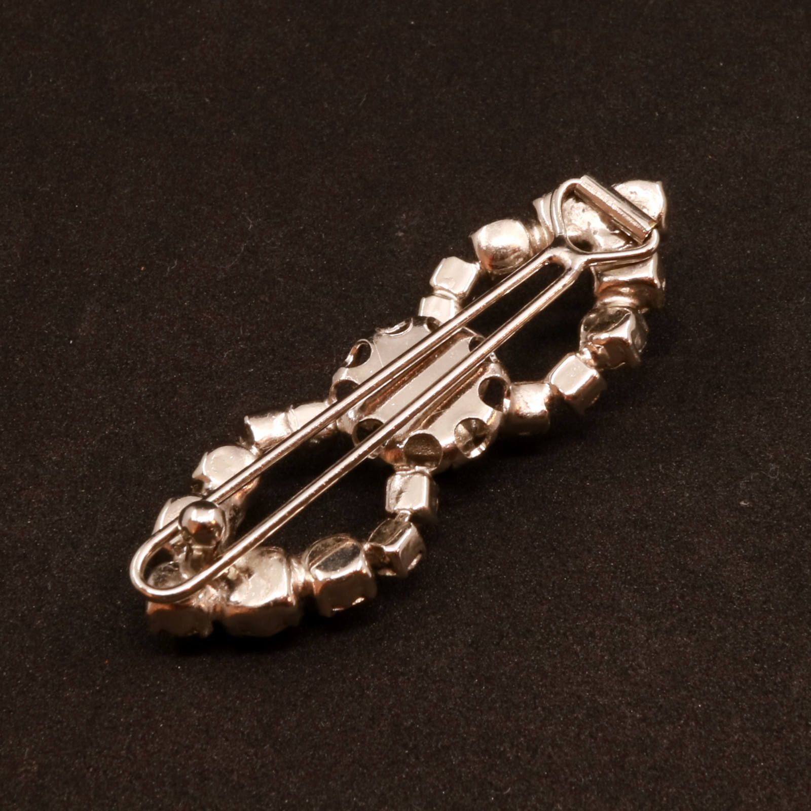 ヴィンテージ ラインストーンヘアクリップ 60's フランス