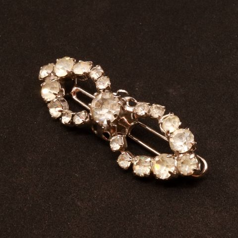 ヴィンテージ ラインストーンヘアクリップ 60's フランス