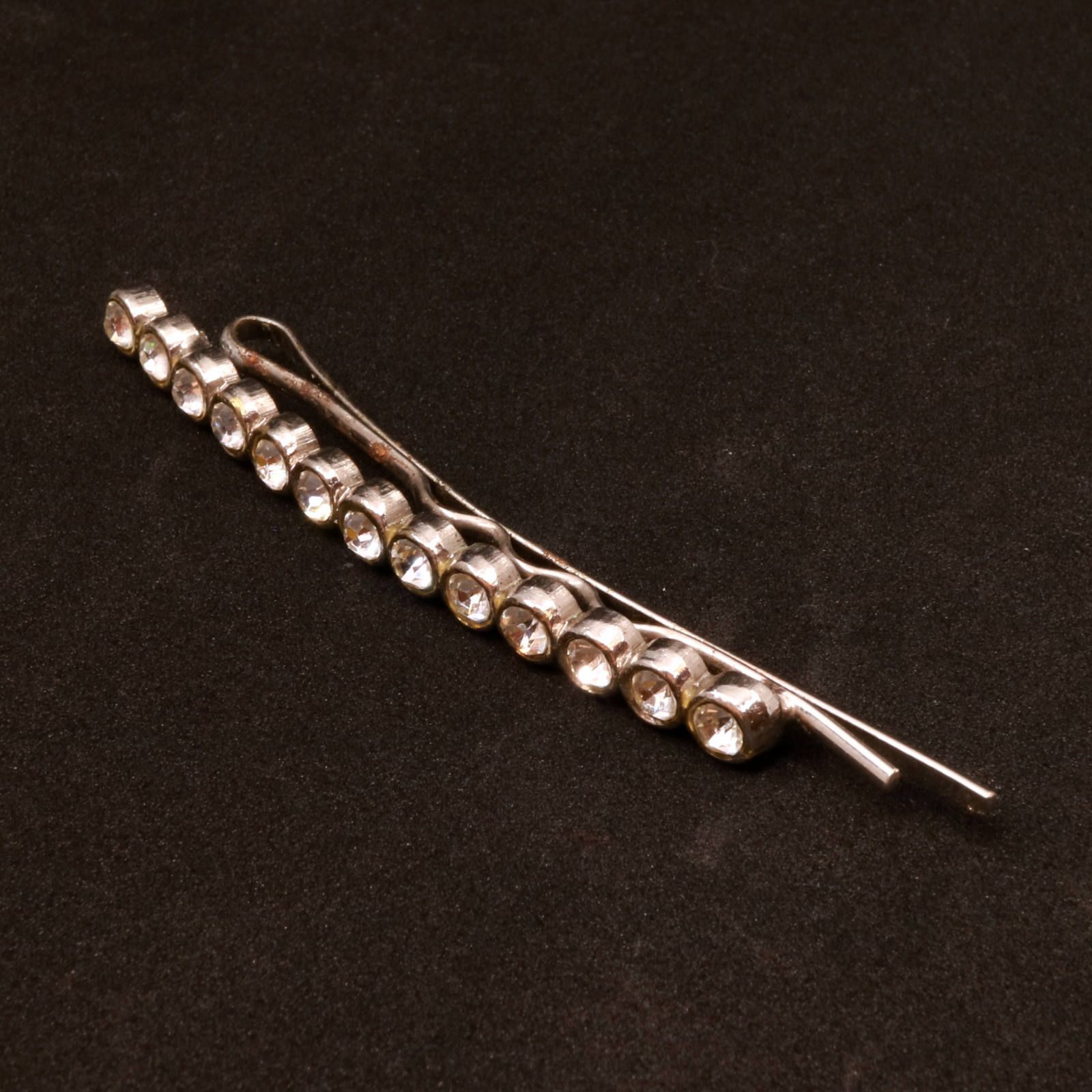 ヴィンテージ ラインストーンヘアクリップ 60's フランス