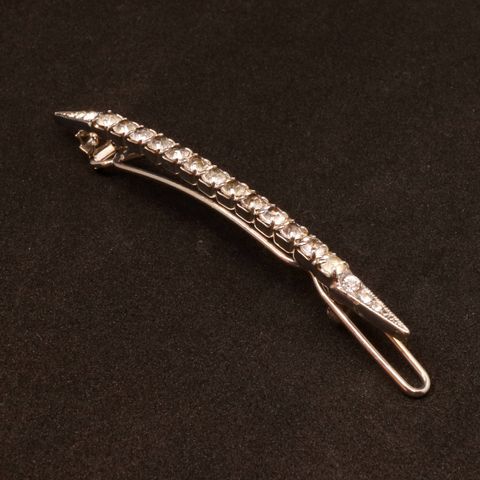 ヴィンテージ ラインストーンヘアクリップ 60's フランス