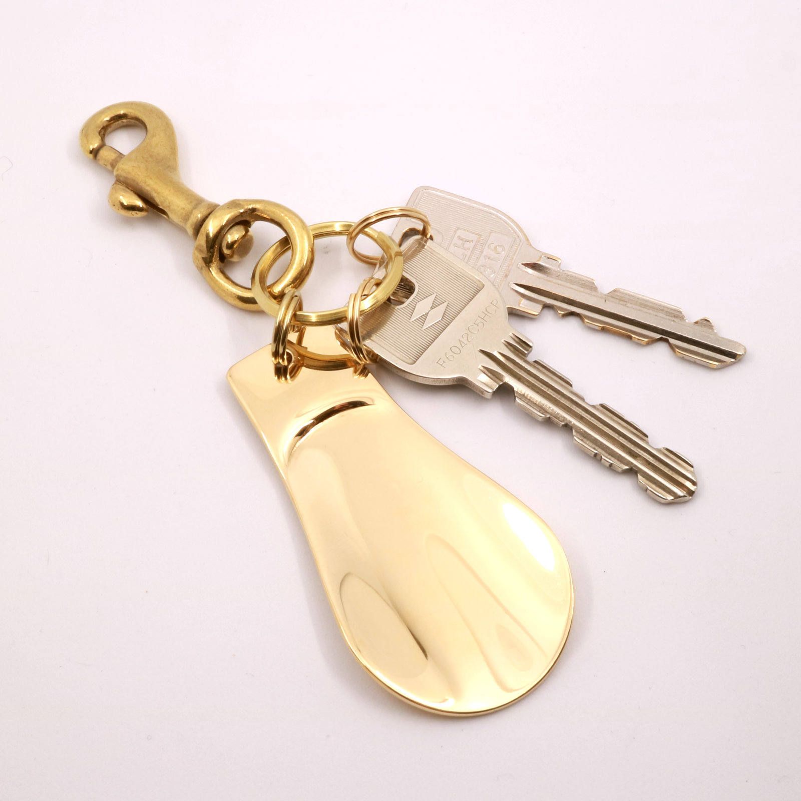「BRASS SHOE HORN KEY-HOLDER S」シューホーン・キーホルダー 【PICUS】