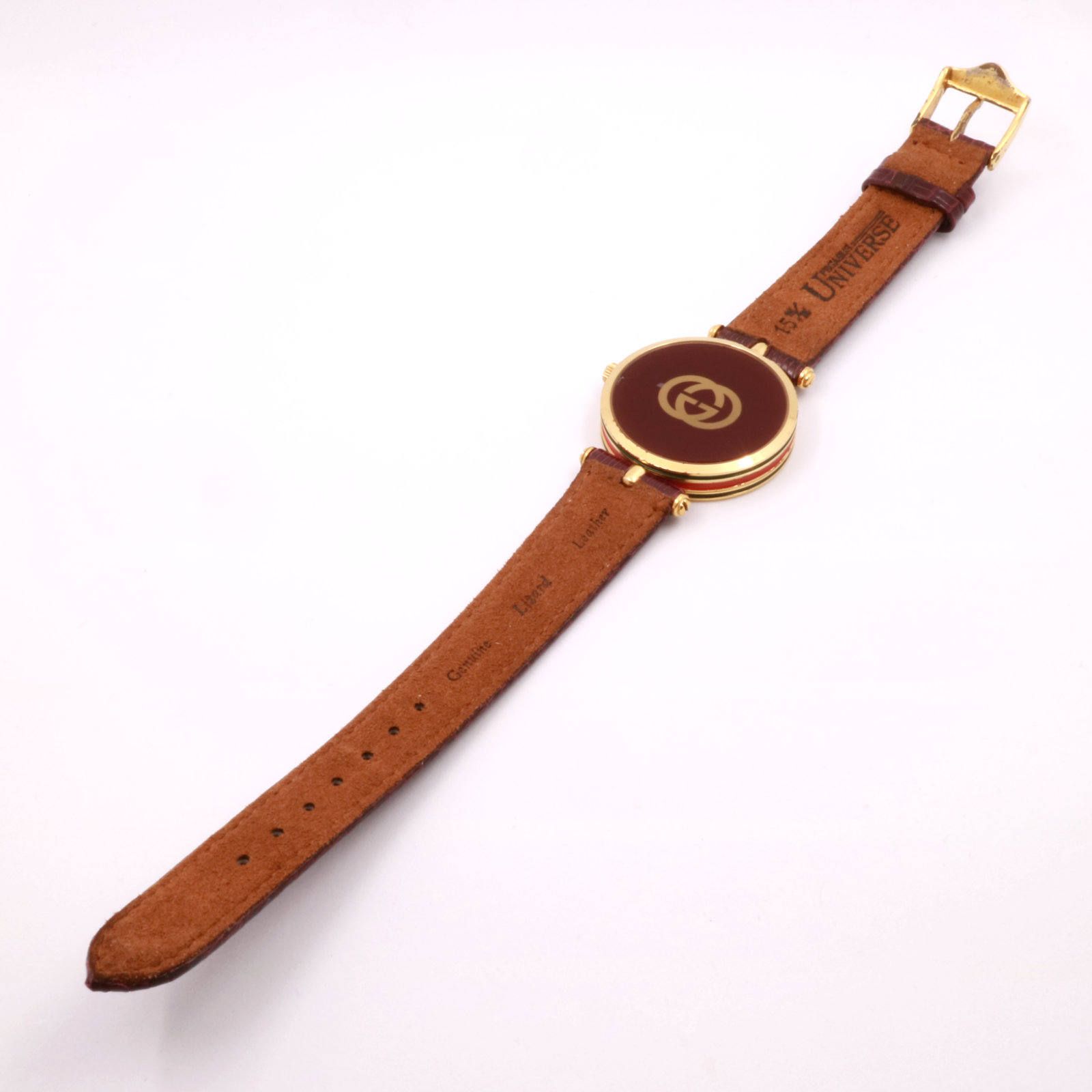 「シェリーライン」VINTAGE WATCH GOLDxECRU DIAL 【GUCCI】 1980~90's メンズ