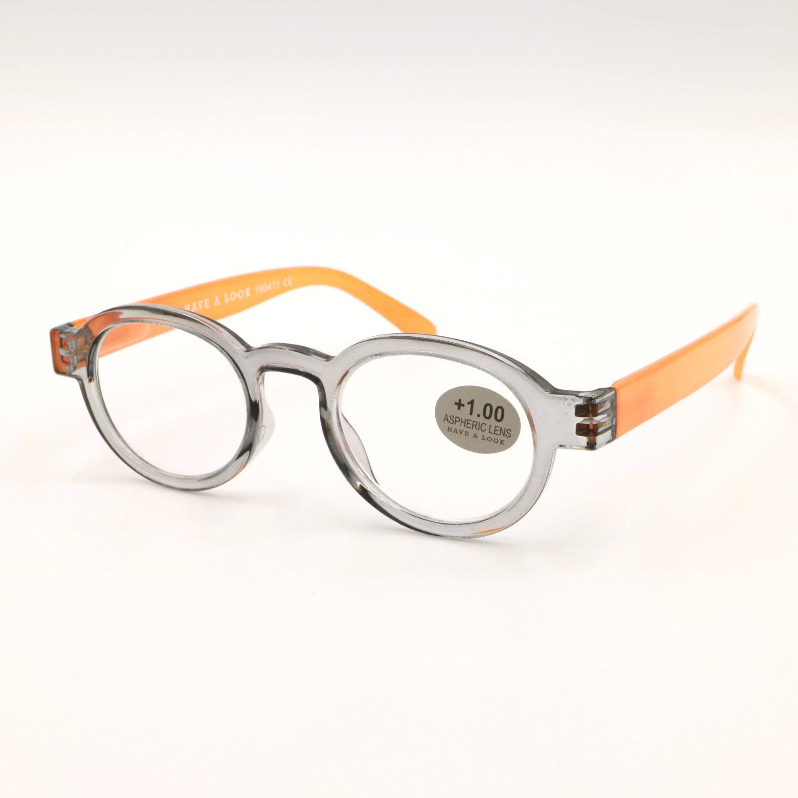 「CIRCLE TWIST」ブルーライトリーディンググラス GRAY×ORANGE
