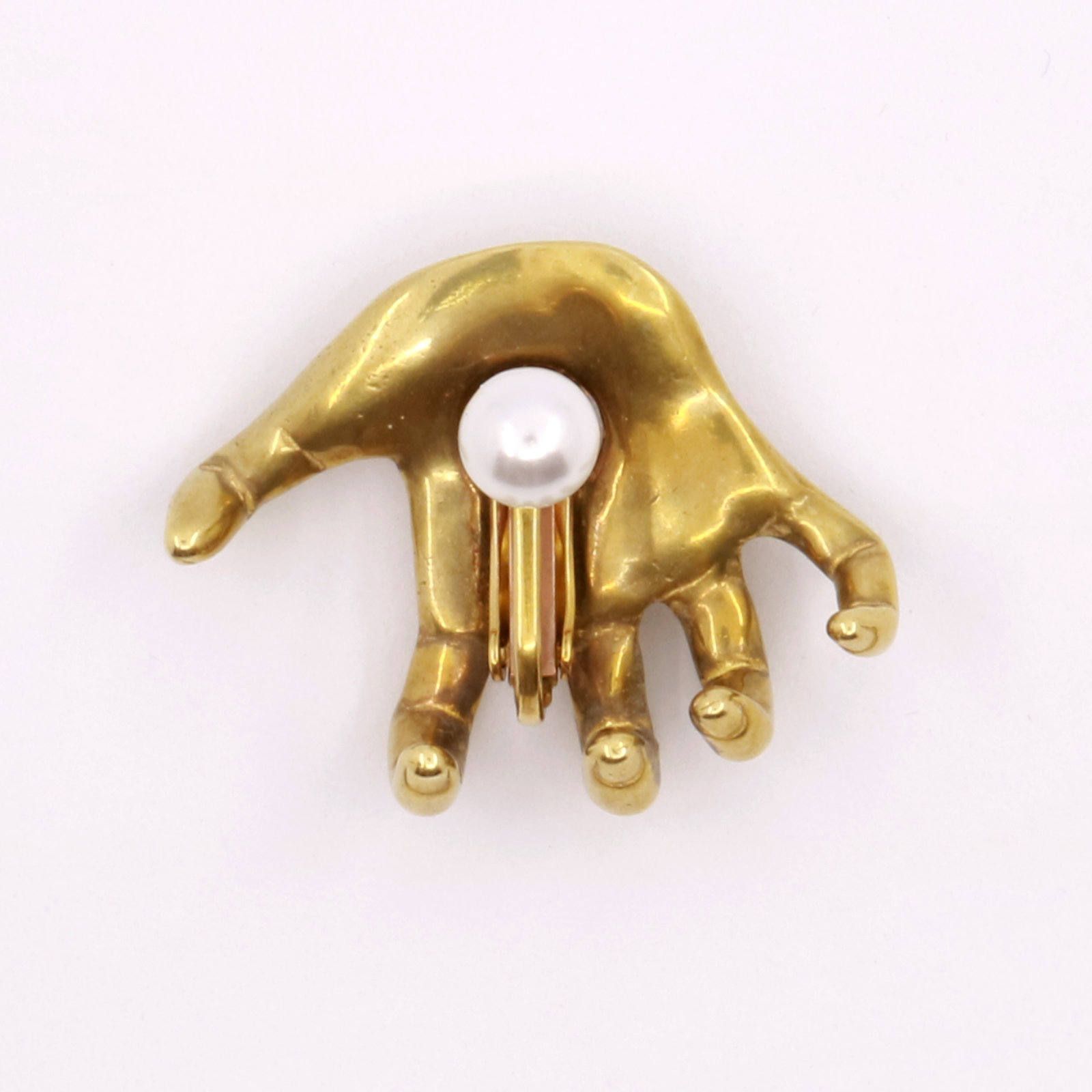 「Backclip hand」イヤリング(片耳)