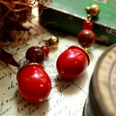 「ブラブラルージュレッド」ピアス フランス