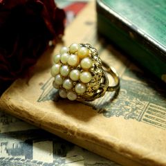 「60sフォーパールカクテルリング」リング フランス