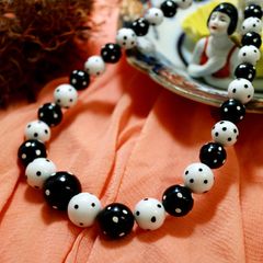 「50s2トーンドットラウンド」ネックレス フランス
