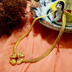 「80sフラワーモチーフ」ネックレス LION DE PARIS フランス