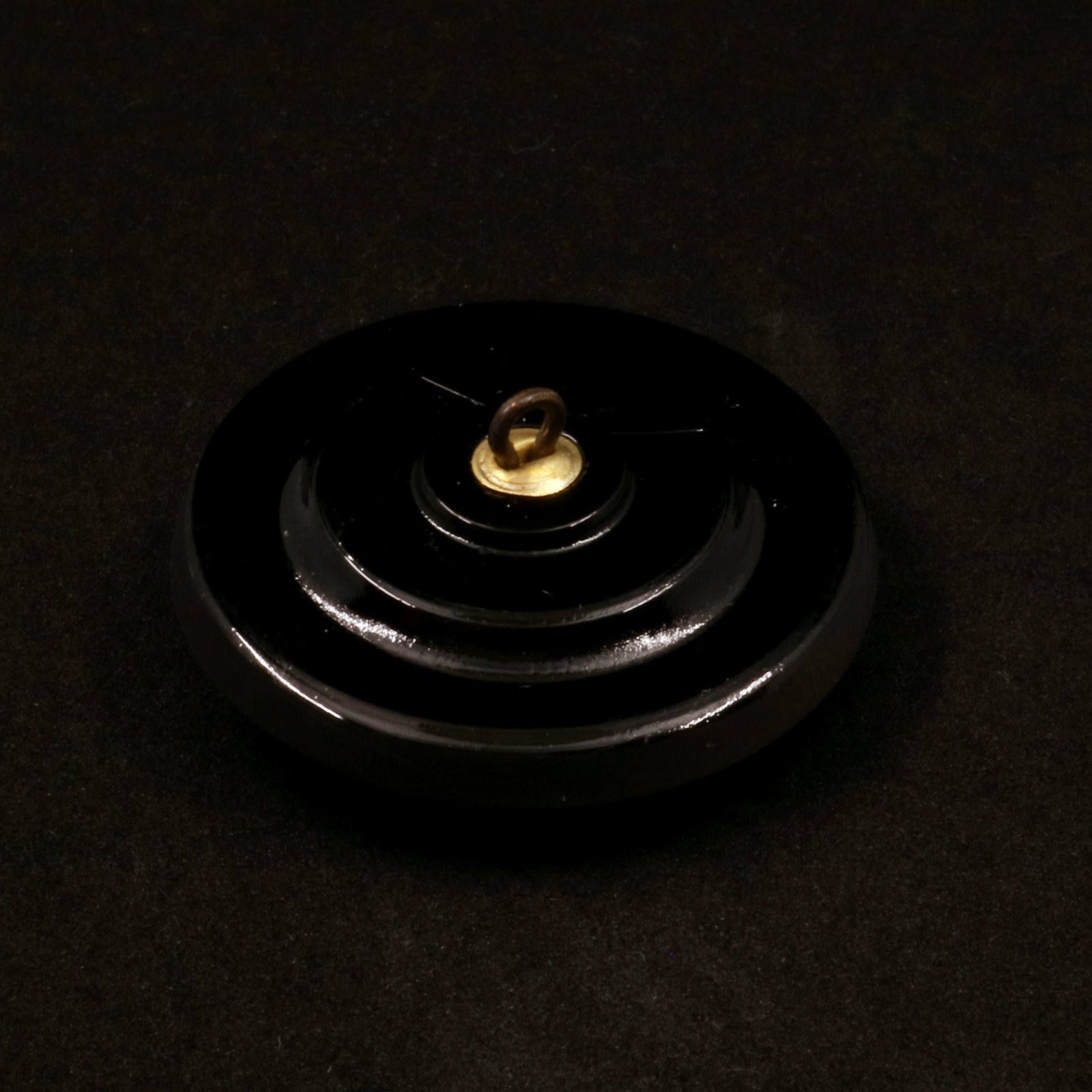 「オリエンタルドームレッド×メタリックアクアブルー」チェコヴィンテージガラスボタン