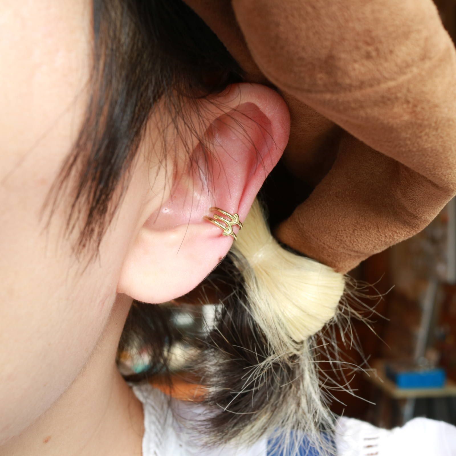 「horoscope earcuff Aries」イヤーカフ おひつじ座 ゴールド(片耳)
