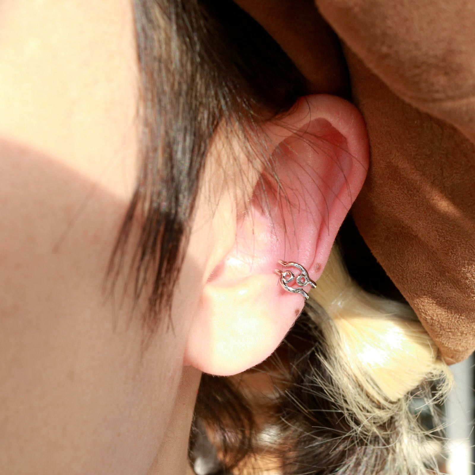 「horoscope earcuff Cancer」イヤーカフ かに座 シルバー(片耳)