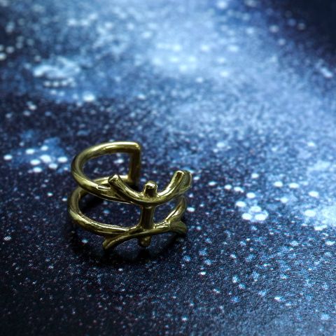 「horoscope earcuff Pisces」イヤーカフ うお座 ゴールド(片耳)