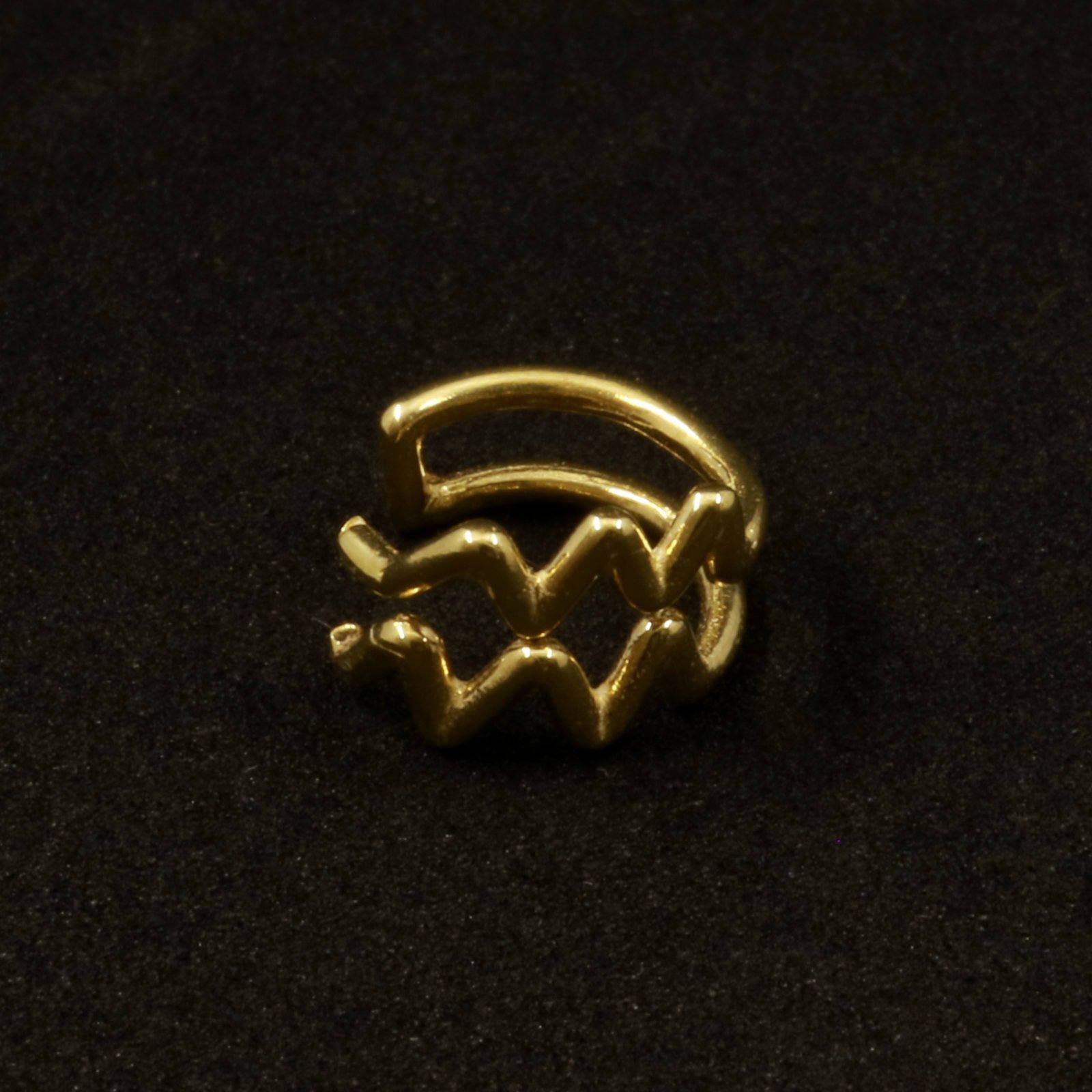 「horoscope earcuff Aquarius」イヤーカフ みずがめ座 ゴールド(片耳)