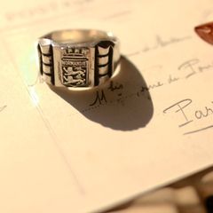 「1900sアンティークシルバーノルマンディー旗」リング フランス