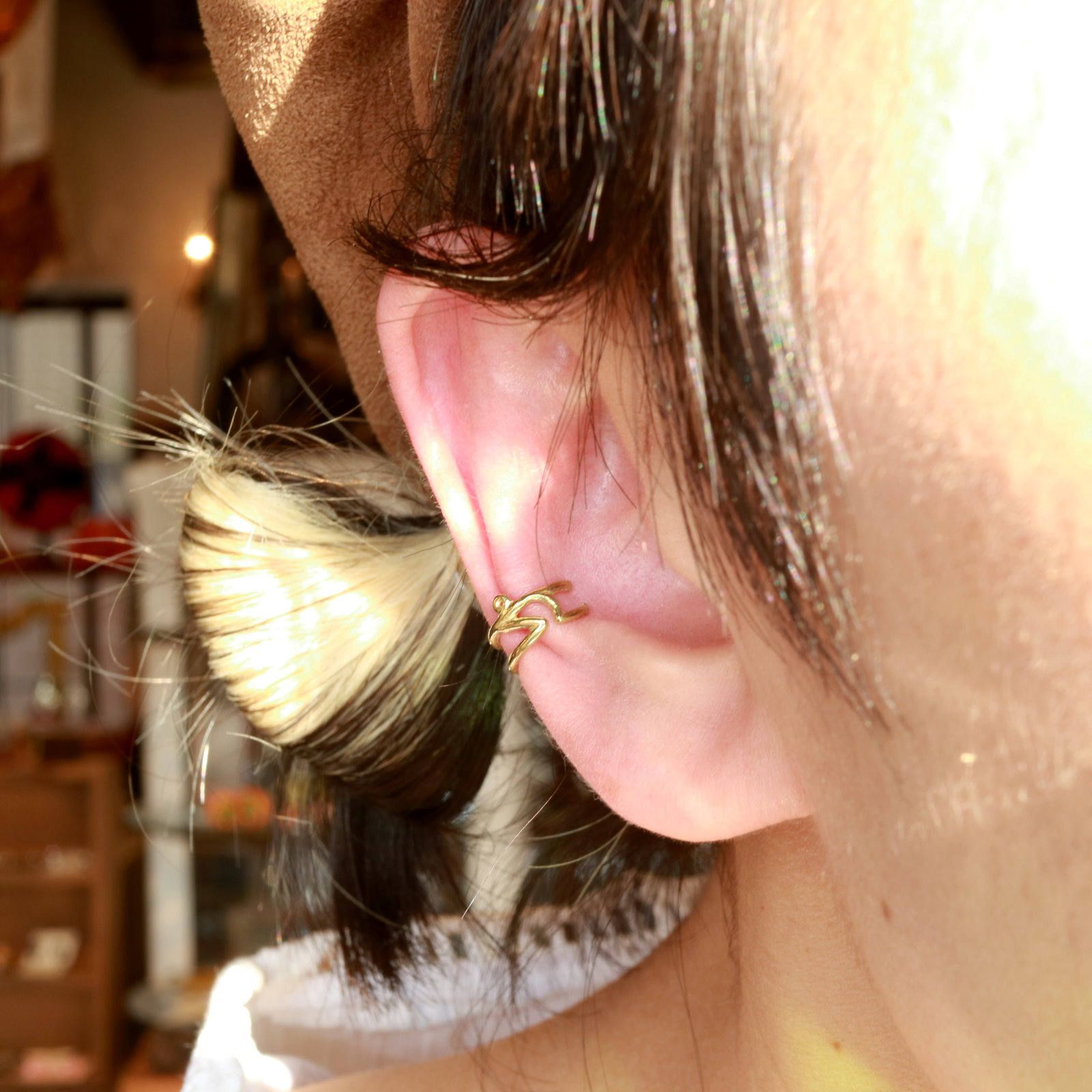 「horoscope earcuff Capricorn」イヤーカフ やぎ座 ゴールド(片耳)