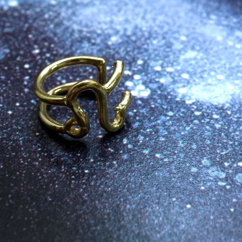 「horoscope earcuff Leo」イヤーカフ しし座 ゴールド(片耳)